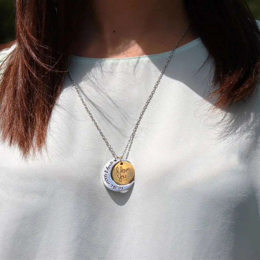 Dainty I Love You to the Moon and Back Necklace