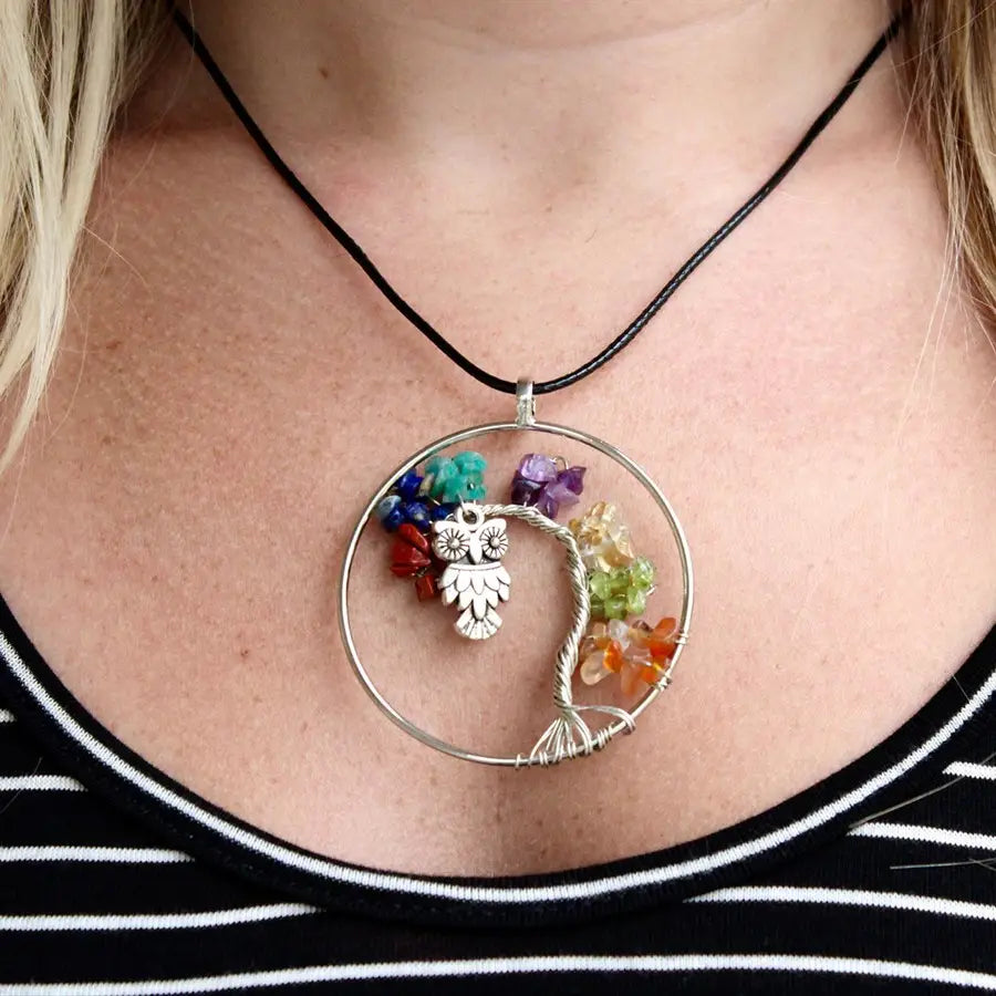 Tree of Life Necklace with Owl Necklace