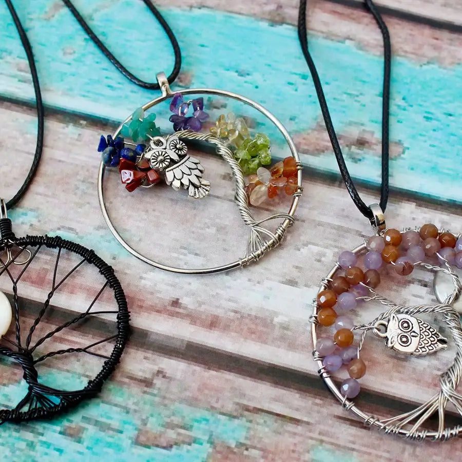 Tree of Life Necklace with Owl Necklace