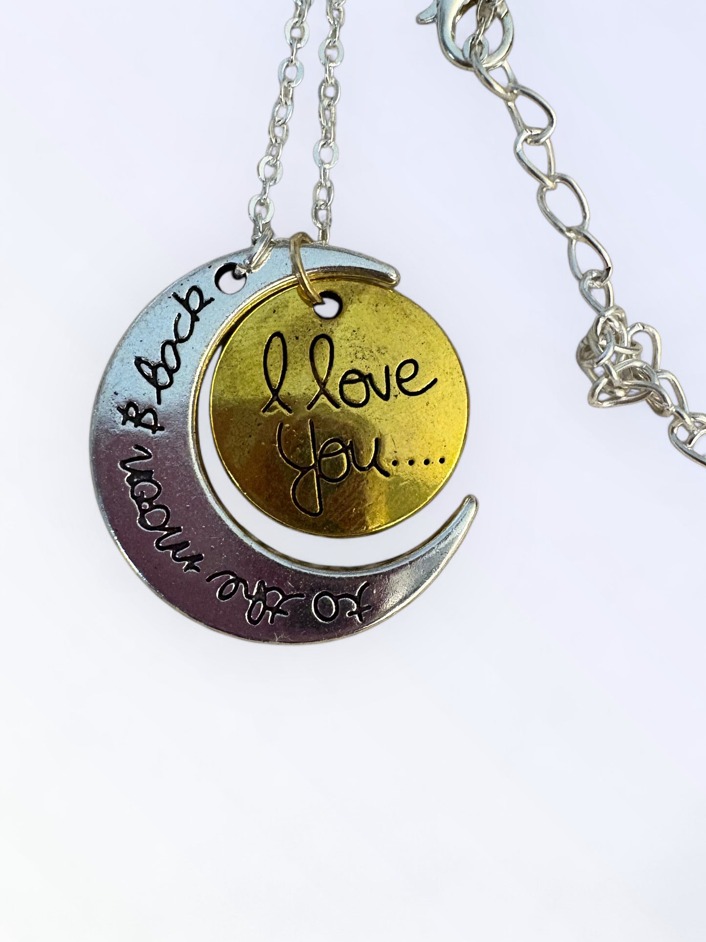 Dainty I Love You to the Moon and Back Necklace