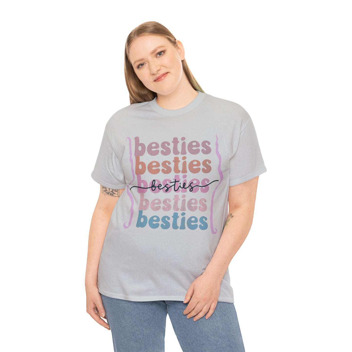 Besties 6times   --  Unisex Heavy Cotton Tee ...Explore our t-shirts, where comfort meets style, ensuring you both look and feel your best.