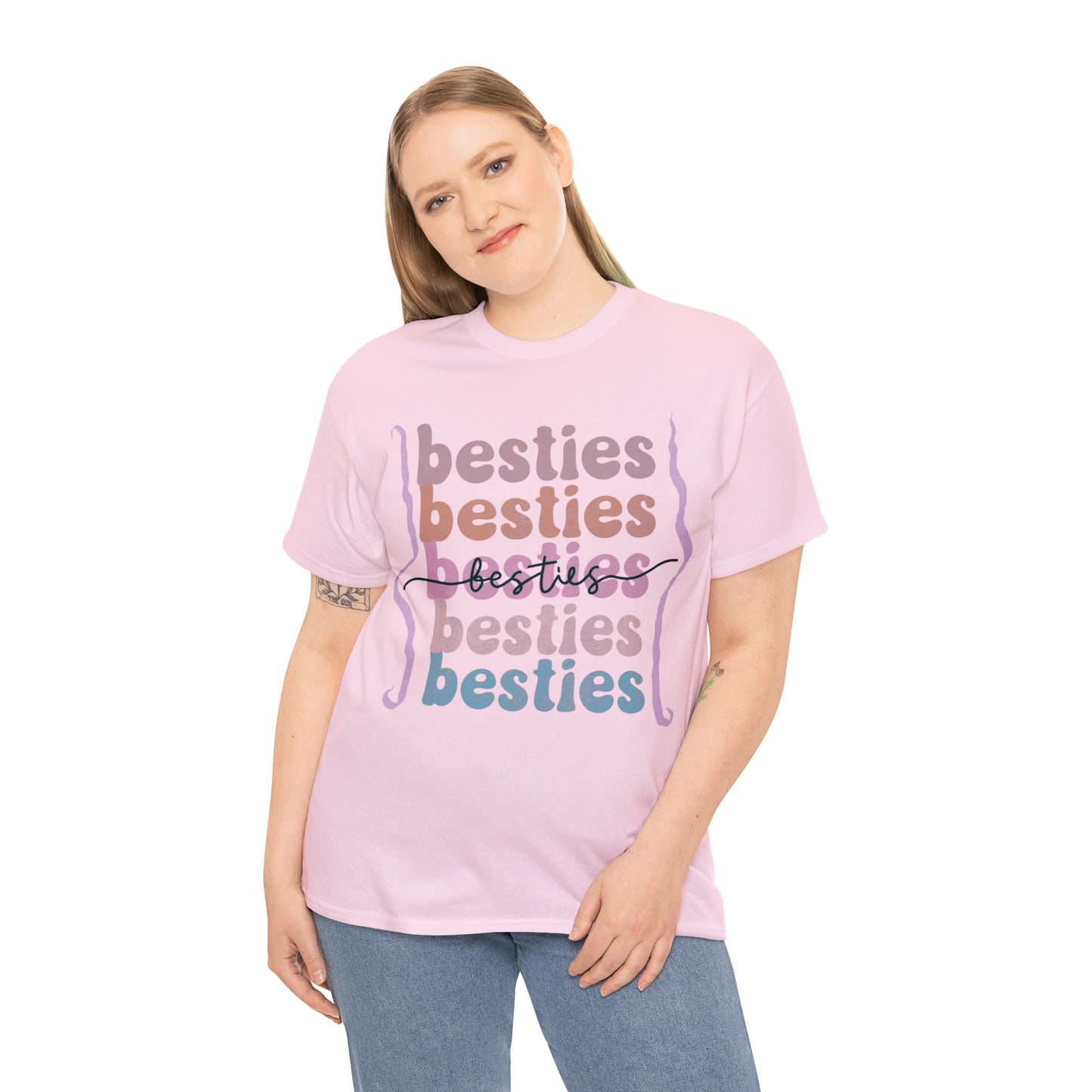 Besties 6times   --  Unisex Heavy Cotton Tee ...Explore our t-shirts, where comfort meets style, ensuring you both look and feel your best.