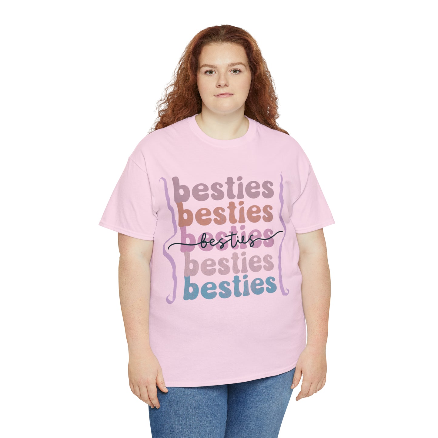 Besties 6times   --  Unisex Heavy Cotton Tee ...Explore our t-shirts, where comfort meets style, ensuring you both look and feel your best.