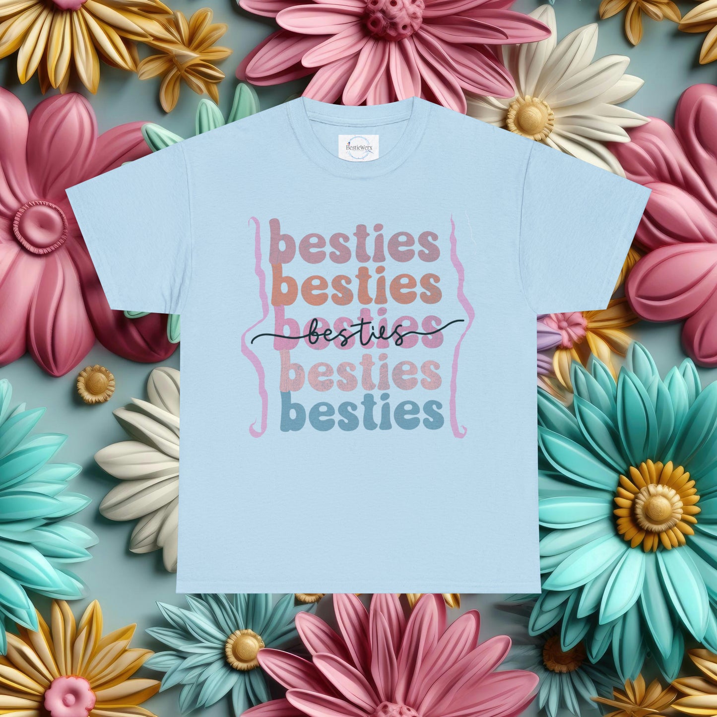 Besties 6times   --  Unisex Heavy Cotton Tee ...Explore our t-shirts, where comfort meets style, ensuring you both look and feel your best.