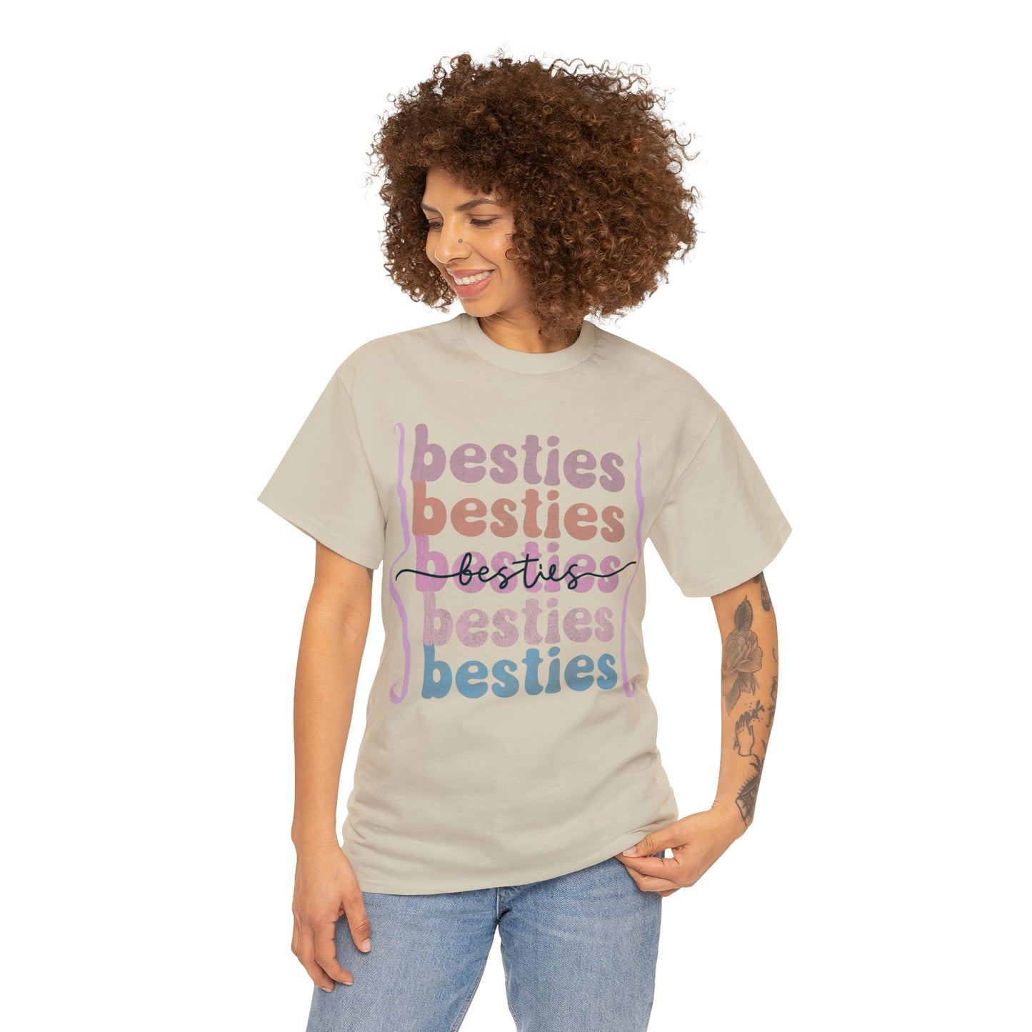 Besties 6times   --  Unisex Heavy Cotton Tee ...Explore our t-shirts, where comfort meets style, ensuring you both look and feel your best.