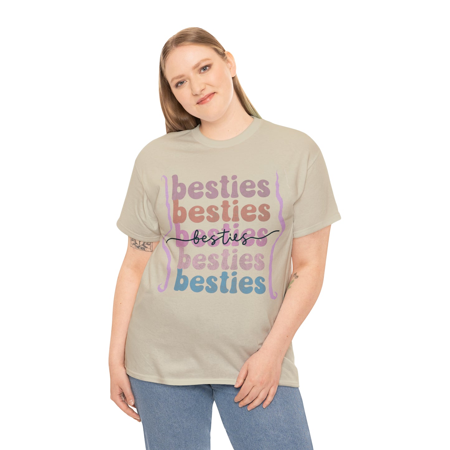 Besties 6times   --  Unisex Heavy Cotton Tee ...Explore our t-shirts, where comfort meets style, ensuring you both look and feel your best.