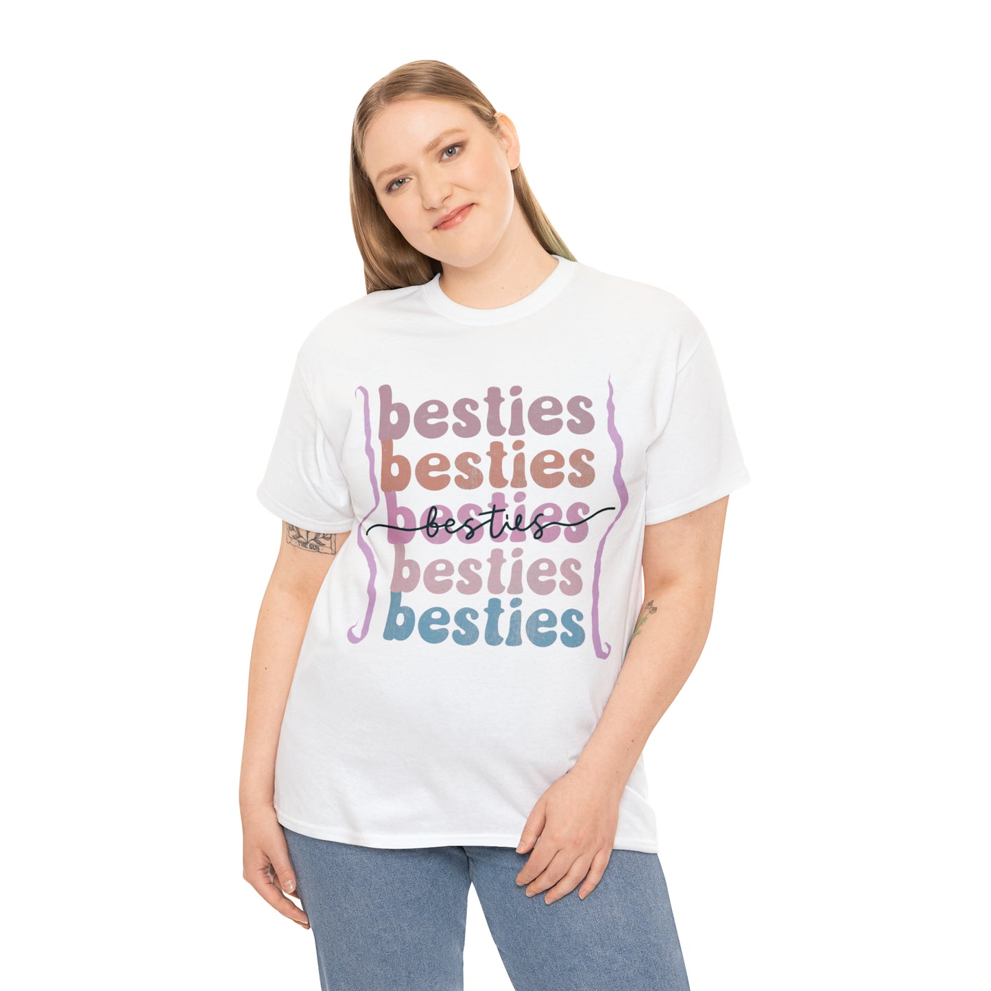 Besties 6times   --  Unisex Heavy Cotton Tee ...Explore our t-shirts, where comfort meets style, ensuring you both look and feel your best.