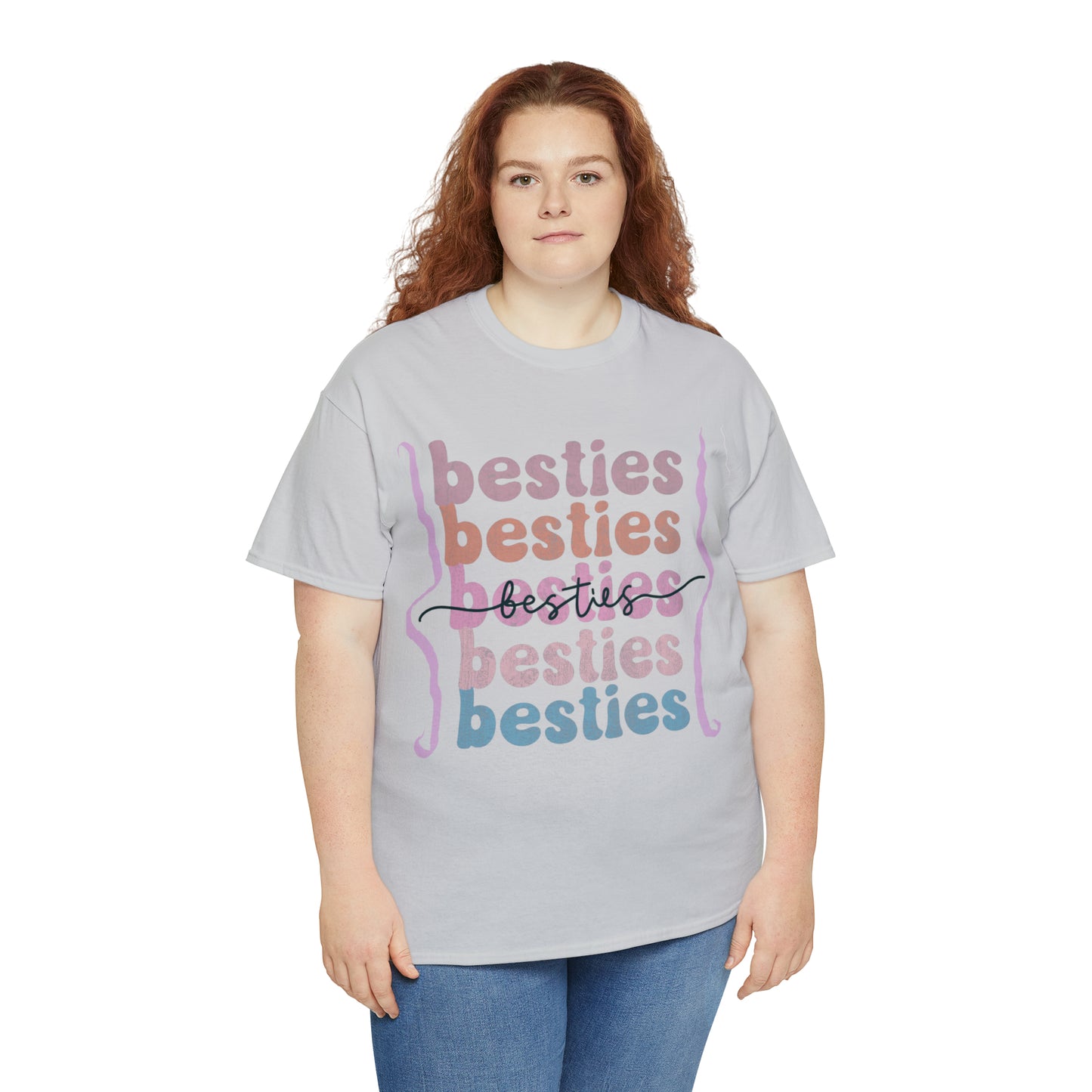 Besties 6times   --  Unisex Heavy Cotton Tee ...Explore our t-shirts, where comfort meets style, ensuring you both look and feel your best.