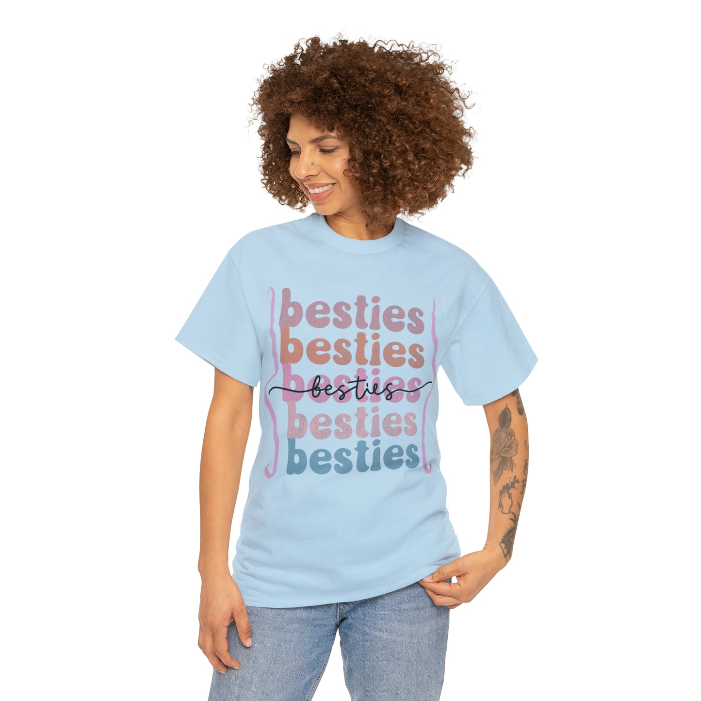 Besties 6times   --  Unisex Heavy Cotton Tee ...Explore our t-shirts, where comfort meets style, ensuring you both look and feel your best.