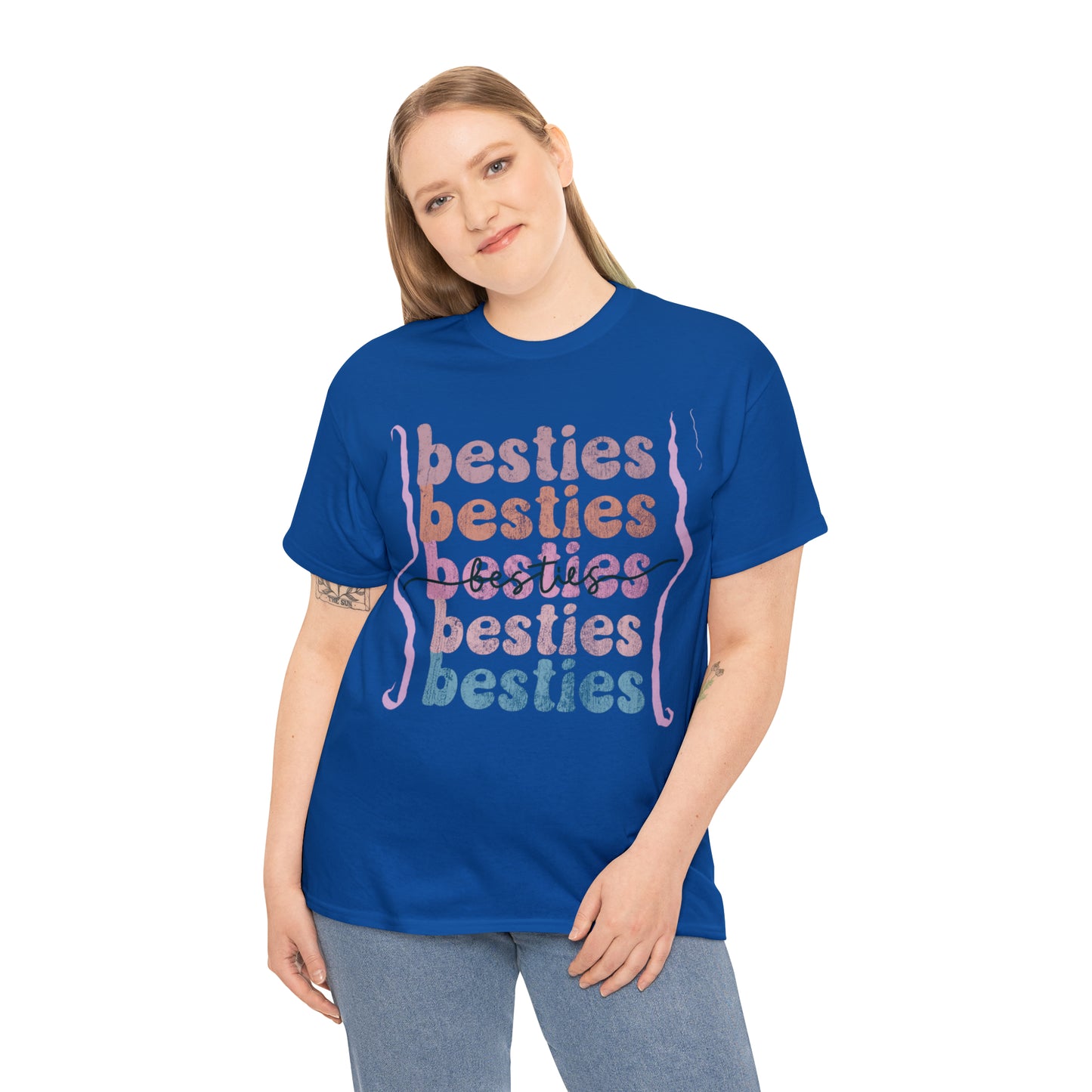 Besties 6times   --  Unisex Heavy Cotton Tee ...Explore our t-shirts, where comfort meets style, ensuring you both look and feel your best.