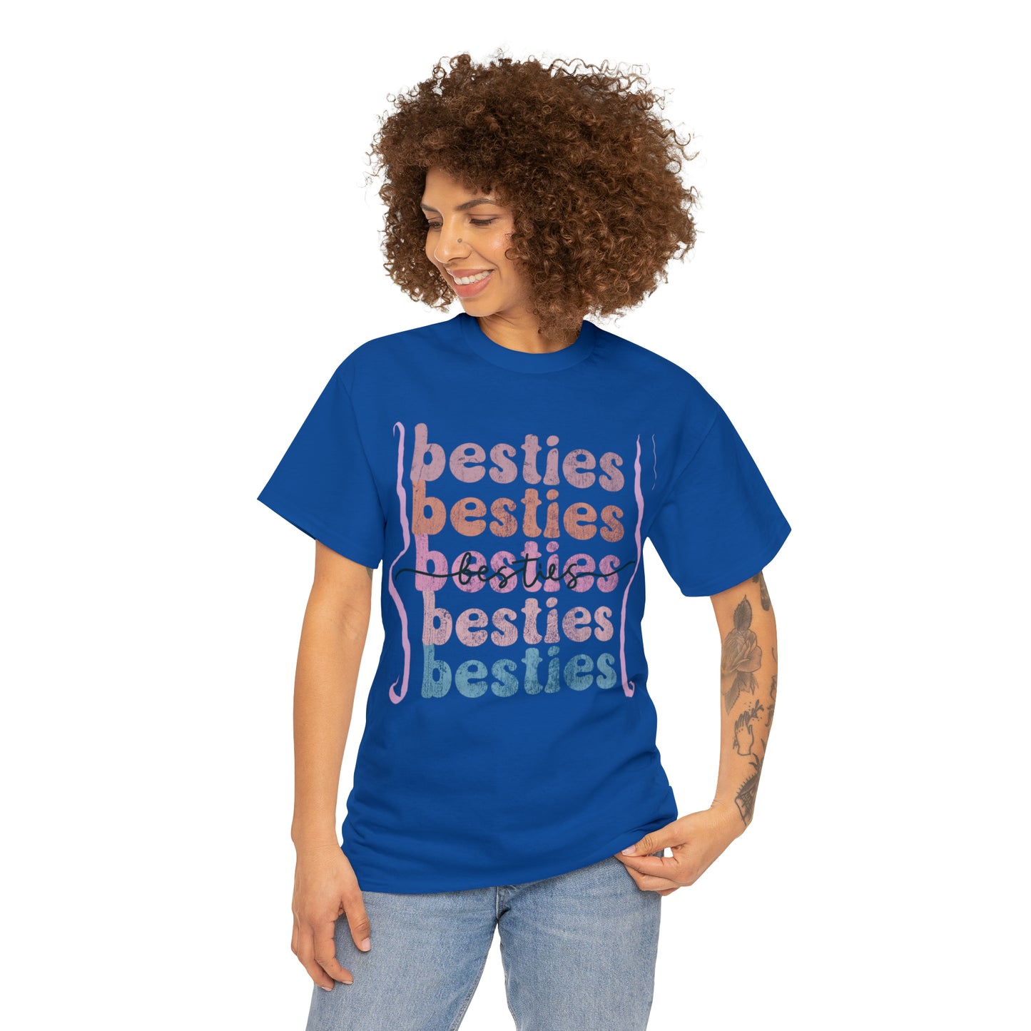 Besties 6times   --  Unisex Heavy Cotton Tee ...Explore our t-shirts, where comfort meets style, ensuring you both look and feel your best.