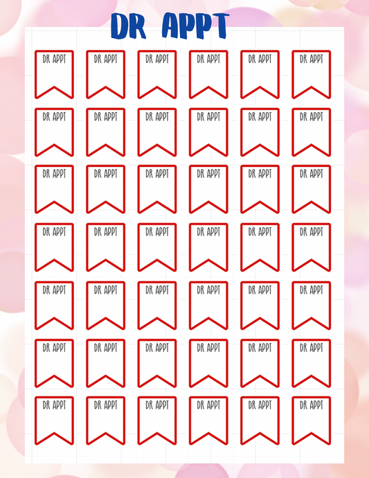 Planner Sticker Sheet  Dr Appt