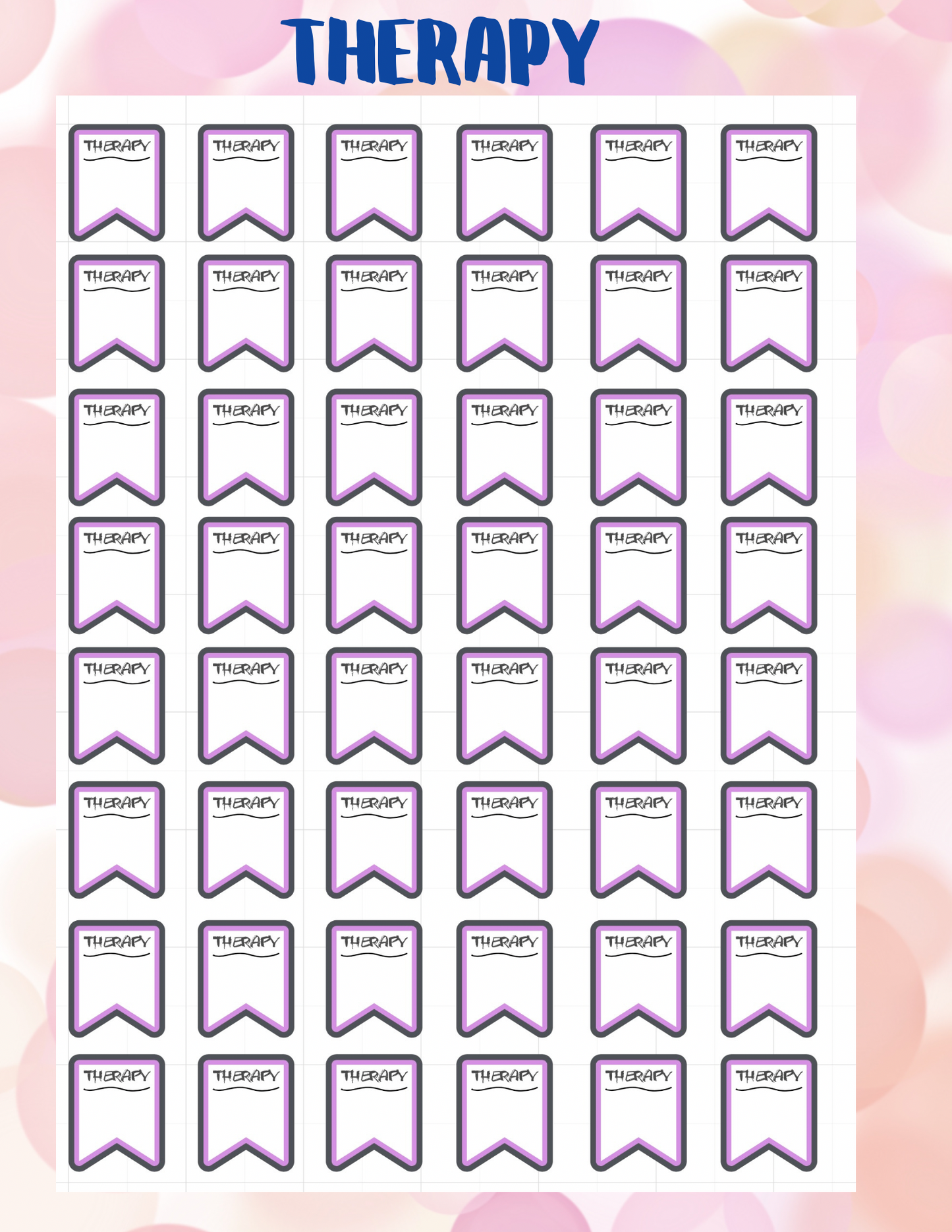 Planner Sticker Sheet Therapy Appointments